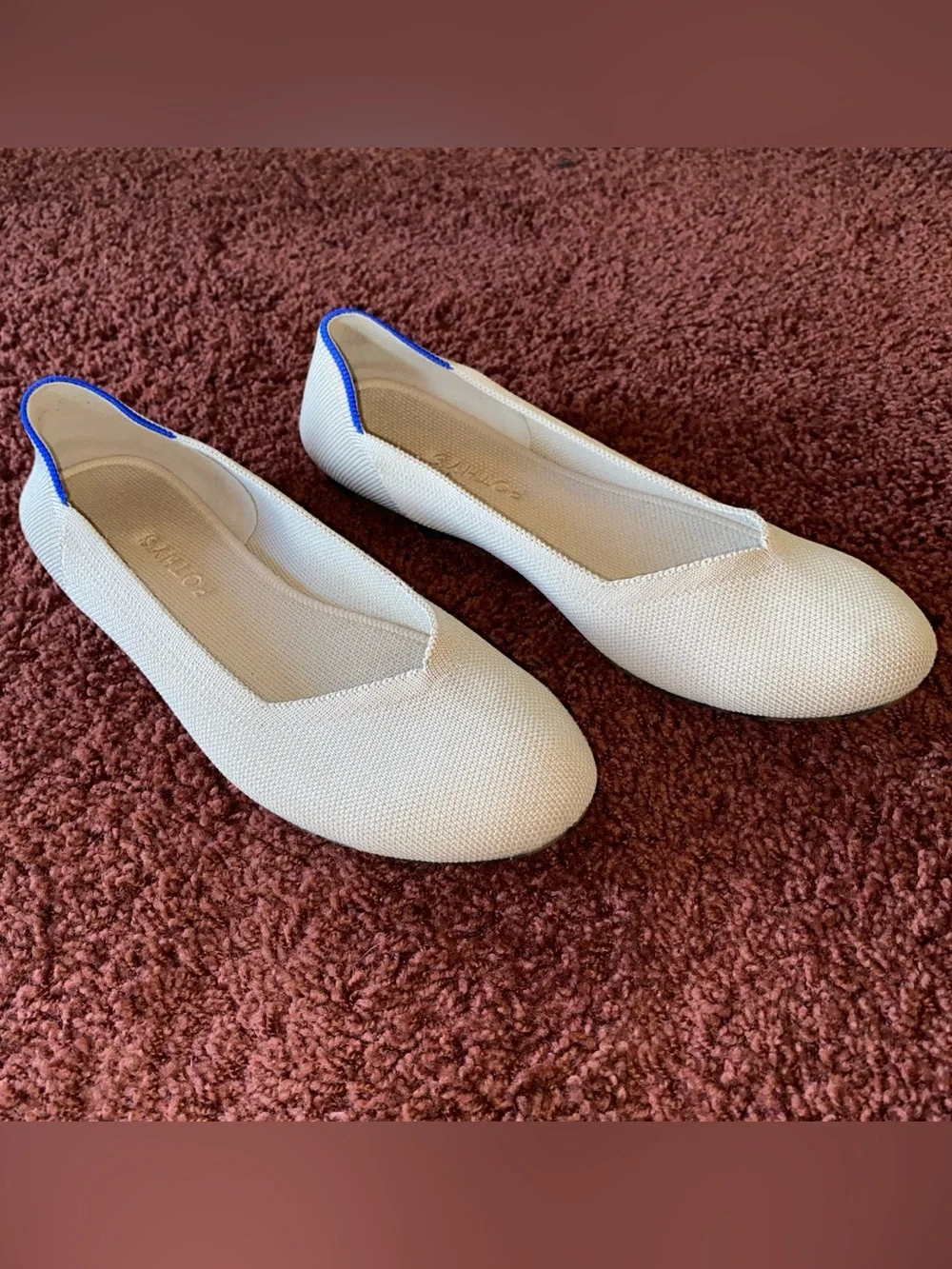 Rothy’s The Flat Ballet Round Toe Shoes Women’s Size 10 Beige Minimalist Casual